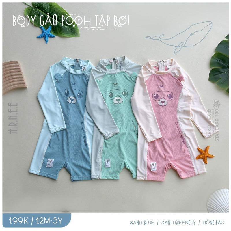 Đồ bơi Hrnee Gấu Pood tập bơi