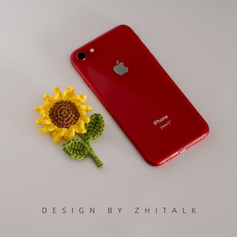 Cài áo hoa hướng dương bằng len handmade