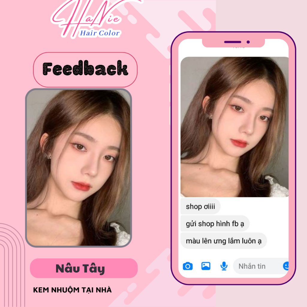 Thuốc Nhuộm Tóc Màu NÂU TÂY - KHÔNG TẨY | haniehair