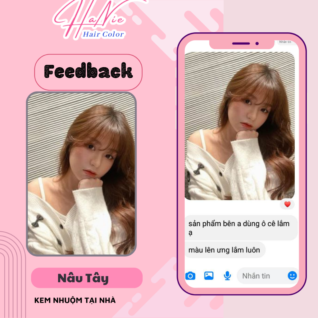 Thuốc Nhuộm Tóc Màu NÂU TÂY - KHÔNG TẨY | haniehair