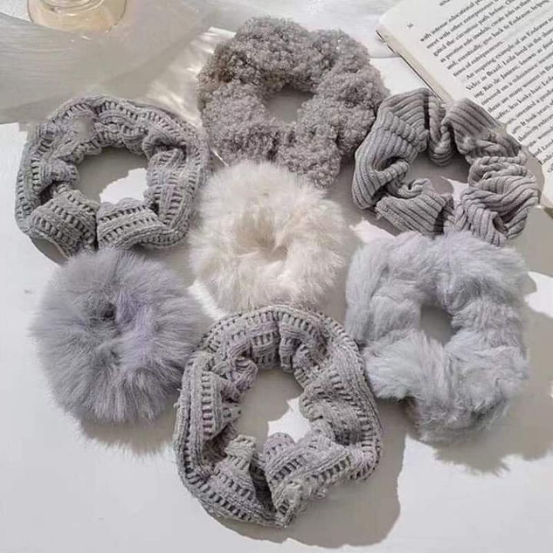 SET 7 chiếc BUỘC TÓC LÔNG nhung co dãn, siêu đẹp phong cách hàn quốc cho nữ