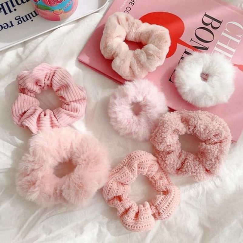 SET 7 chiếc BUỘC TÓC LÔNG nhung co dãn, siêu đẹp phong cách hàn quốc cho nữ