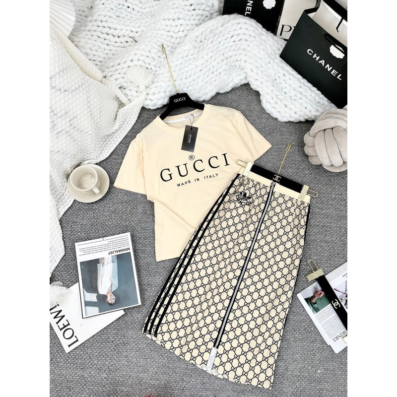 Set Gucci kèm chân váy