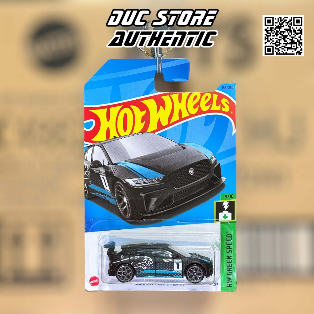 ducstore.vn Xe mô hình HKH60 Hot Wheels Jaguar I-Pace eTrophy - Matte black