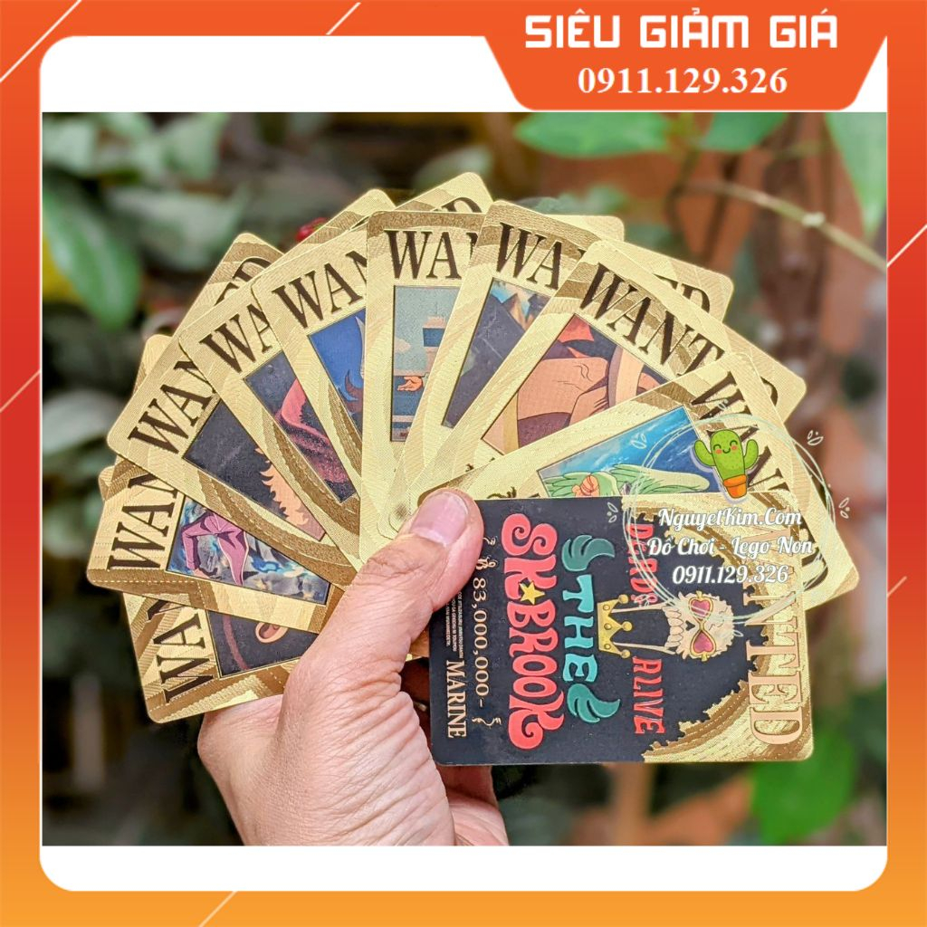 Túi 10 Thẻ Bài One Piece Mạ Vàng Cao Cấp Cực Chất Thẻ Nhân Phẩm Thẻ Bài Hải Tặc - Đồ Chơi Sưu Tập