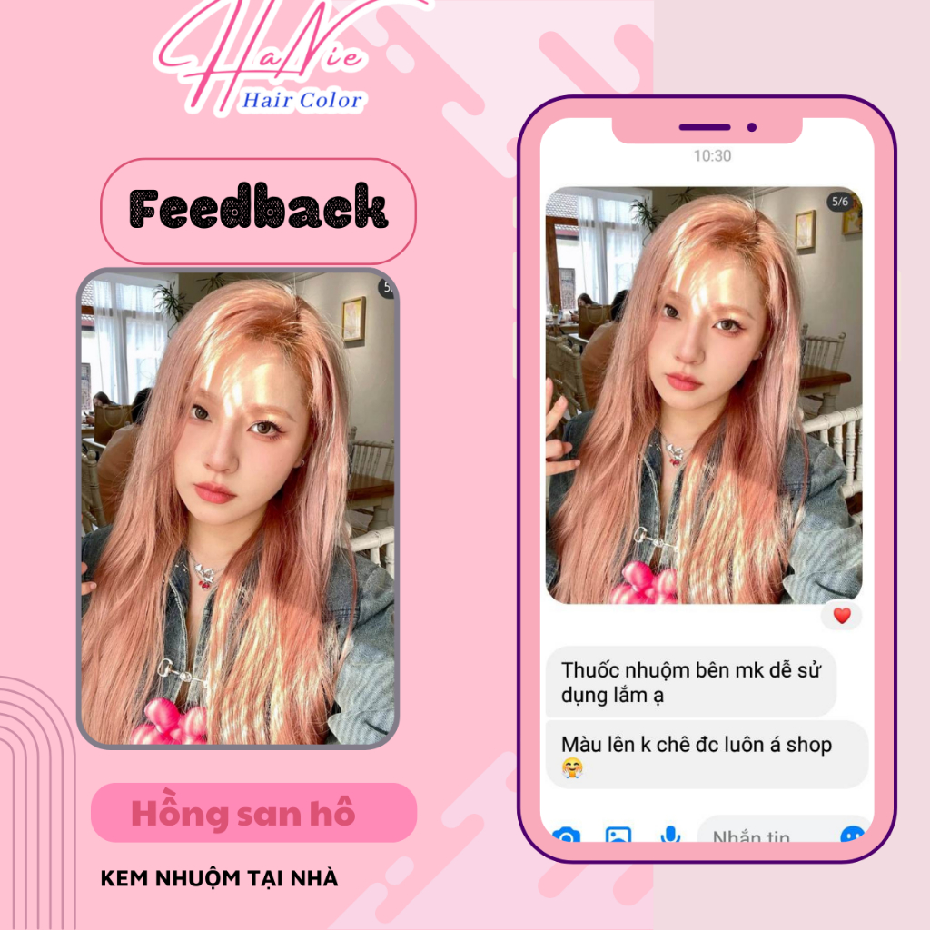 Thuốc Nhuộm Tóc Màu hồng San Hô  - | haniehair