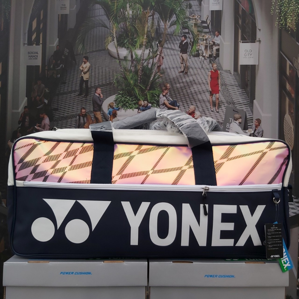 Túi Tennis, Cầu Lông full da 5 Ngăn Cao Cấp chông nước kích thước lớn Yonex 219BT003U có quai đeo vai
