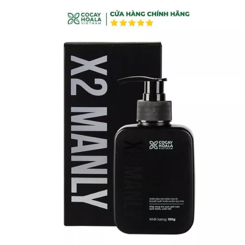Gel vệ sinh nam X2 Manly Cocayhoala Dung dịch vệ sinh nam làm sạch giúp trẻ hóa cậu nhỏ chai 150g