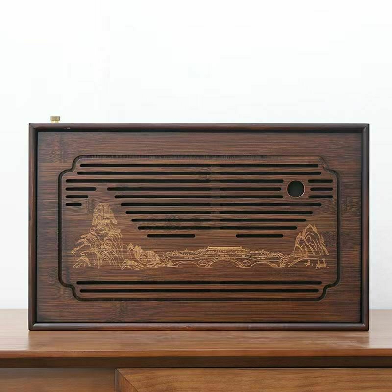 Khay trà tre già hun khói cao cấp Đài Loan dễ dàng vệ sinh, thân thiện và an toàn với môi trường