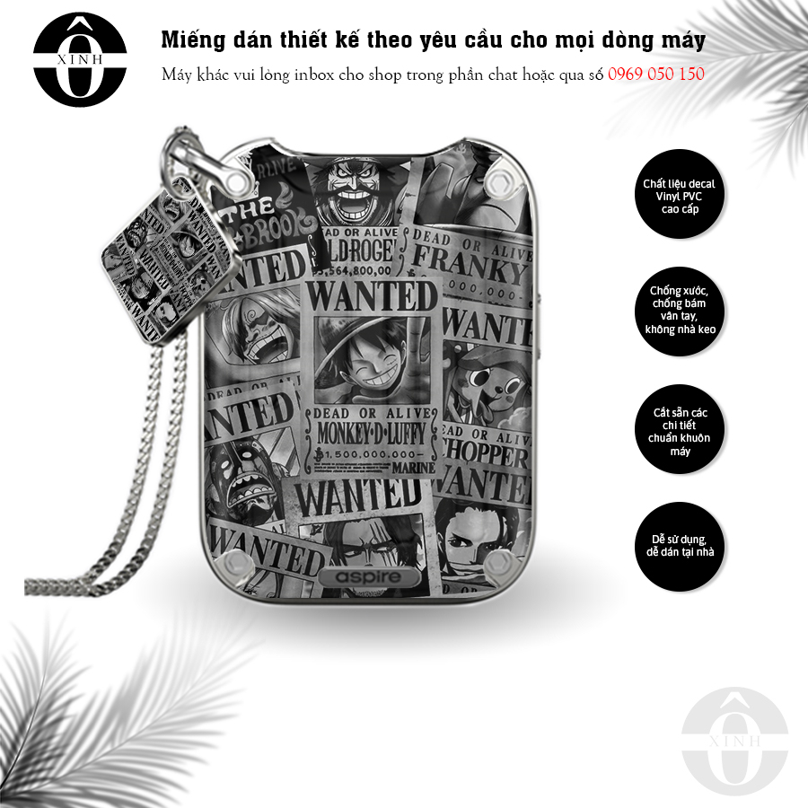 Miếng dán skin cho xlim / favostix / riil x / feelin / avocado / origin...in hình Onepice nhiều mẫu cực đẹp