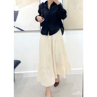 Chân váy lụa dài - Lala 4 tầng