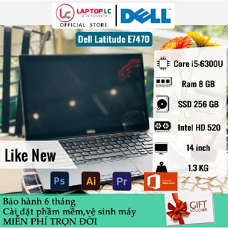 [LikeNew] Laptop Dell Latitude E7470 (Core i5-6300U/8GB DDR4/SSD 256G),Laptop Văn Phòng Mỏng Nhẹ [Laptoplc]