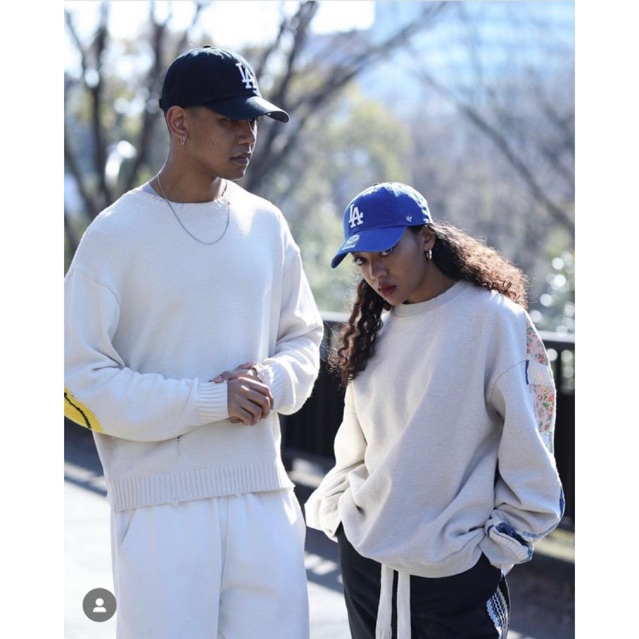 Nón MLB x 47 Brand Mỹ_Logo LA black white