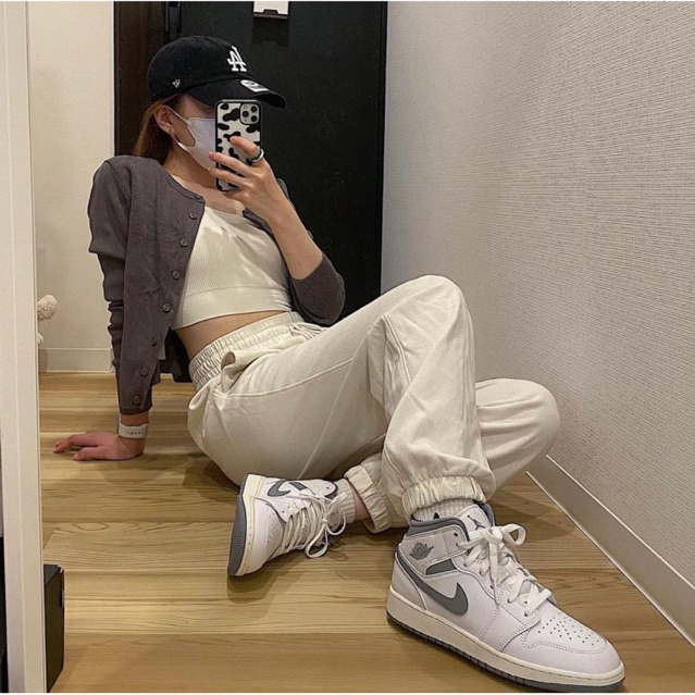 Nón MLB x 47 Brand Mỹ_Logo LA black white