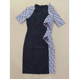 (D1510) Đầm công sở phối ren (Size M, L) - Thanh lý vnxk