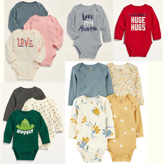 Set 4 body chip dài tay vải 100% cotton mềm mịn, bodychip cho bé trai bé gái hãng carter, geo