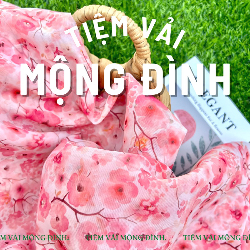 Vải Voan Hoa Chất Phồng Tone Hồng May Đầm Váy Áo Mùa Hè