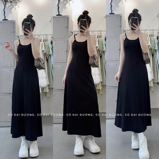 Váy maxi 2 dây dáng dài thun xòe co giãn myra - Vay2s200