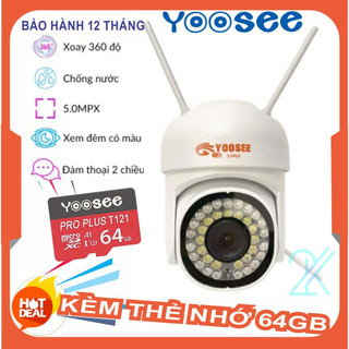 Camera Wifi PTZ 360 Yosse  5.0M - HD1080 theo dõi chuyển động, có màu ban đêm, xoay 360 đông.