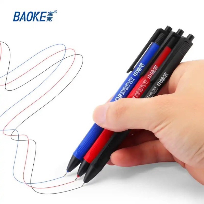 Bút Bi Baoke B73 0.7mm Mực Dầu Thân Bút Tam Giác