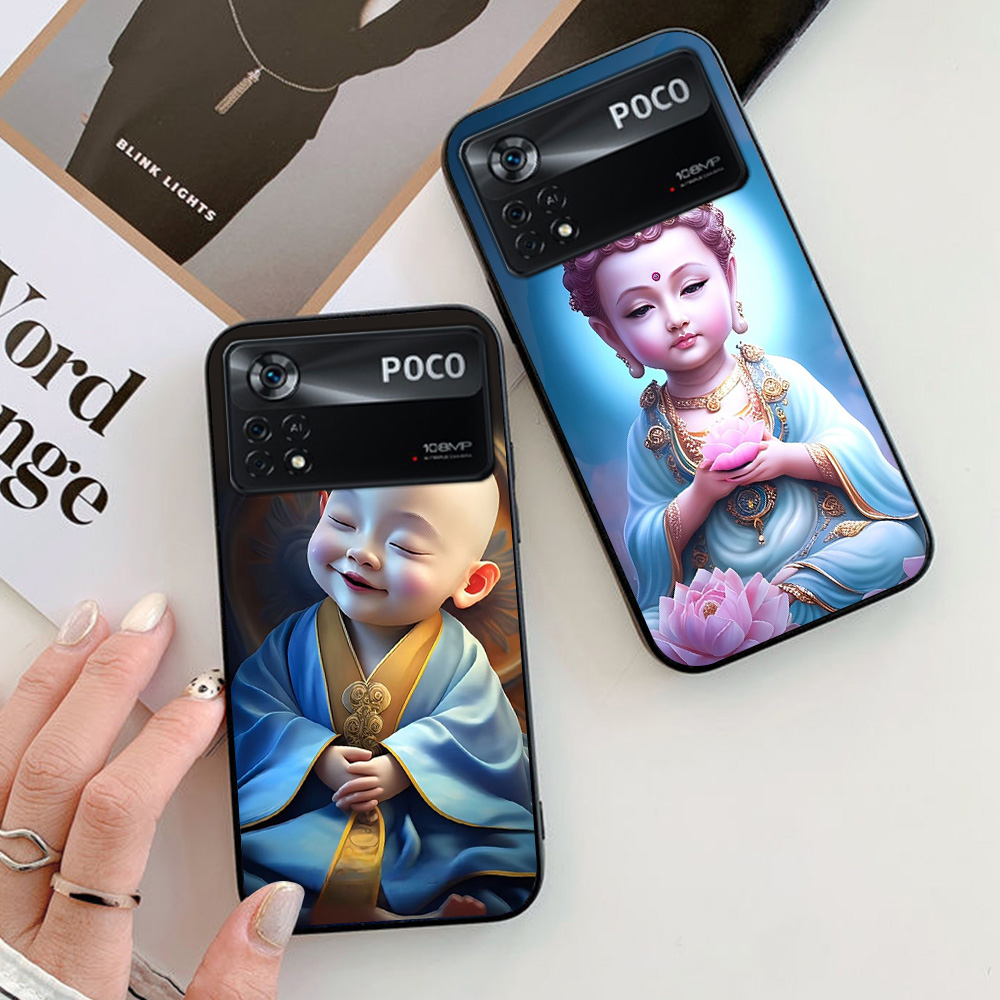 Ốp lưng Xiaomi poco x4 gt / x4 pro bộ hình tiểu sư phụ , tiểu phật gia