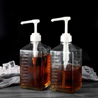 Bình thủy tinh đựng sirup dung tích 1100ml - bình nhựa chứa sirup vòi pumb dung tích 1600ml