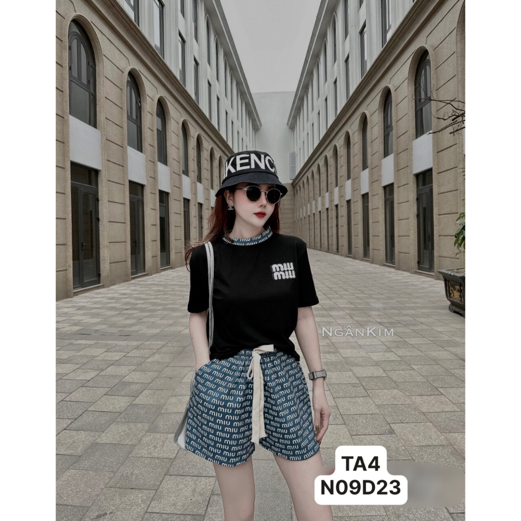 Sét miumiu phối cổ về thêm r ạ ,2 màu đen trắng, khách báo laij e nha T4