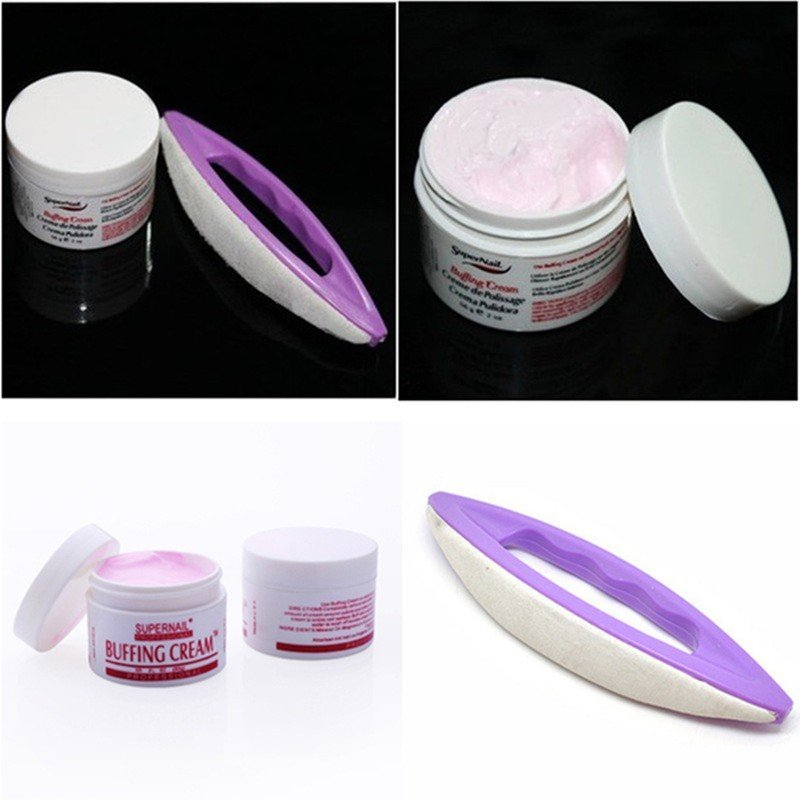 CÂY ĐÁNH BÓNG MÓNG CÁN TÍM - KEM ĐÁNH BÓNG MÓNG BUFFING CREAM [DỤNG CỤ LÀM NAIL]
