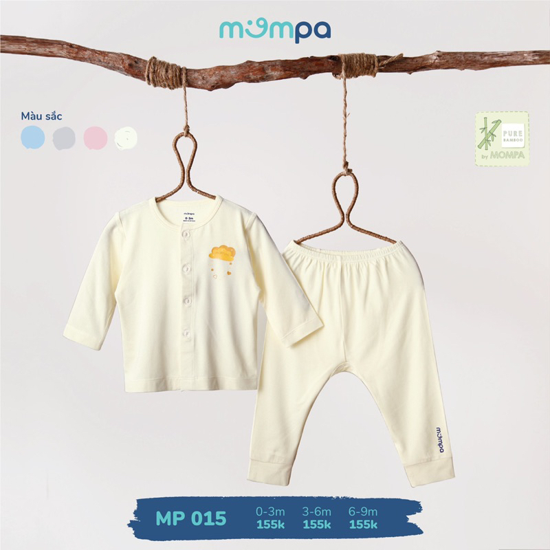 Bộ quần áo sơ sinh Mompa vải bambo cho bé