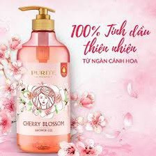 Sữa tắm purite hương nước hoa anh đào, hoa hồng 1000ml