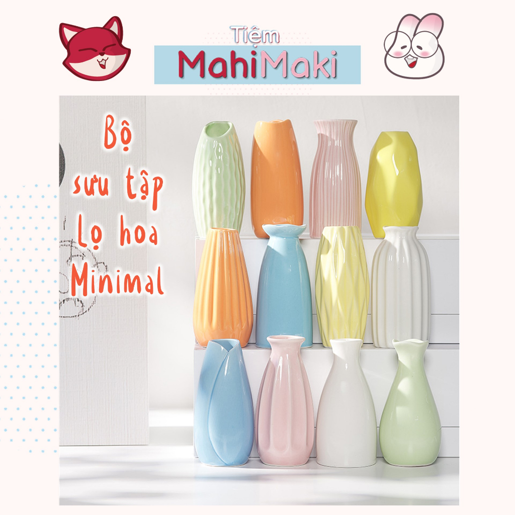 Bình hoa phong cách tối giản, bình hoa mini trang trí nhà, quá cà phê dễ thương