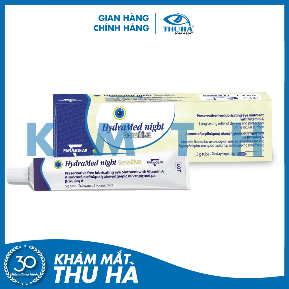 Mỡ vitamin A tra mắt HydraMed Night Sensitive