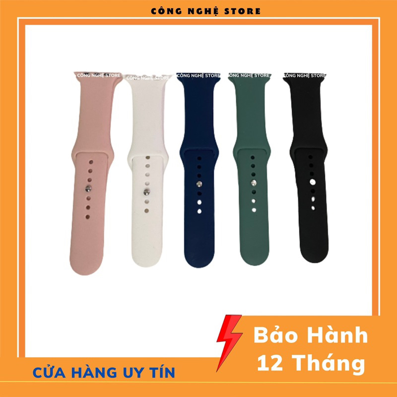 Dây đeo silicone cho đồng hồ thông minhh đủ màu sắc kích thước 42mm/44mm/45mm