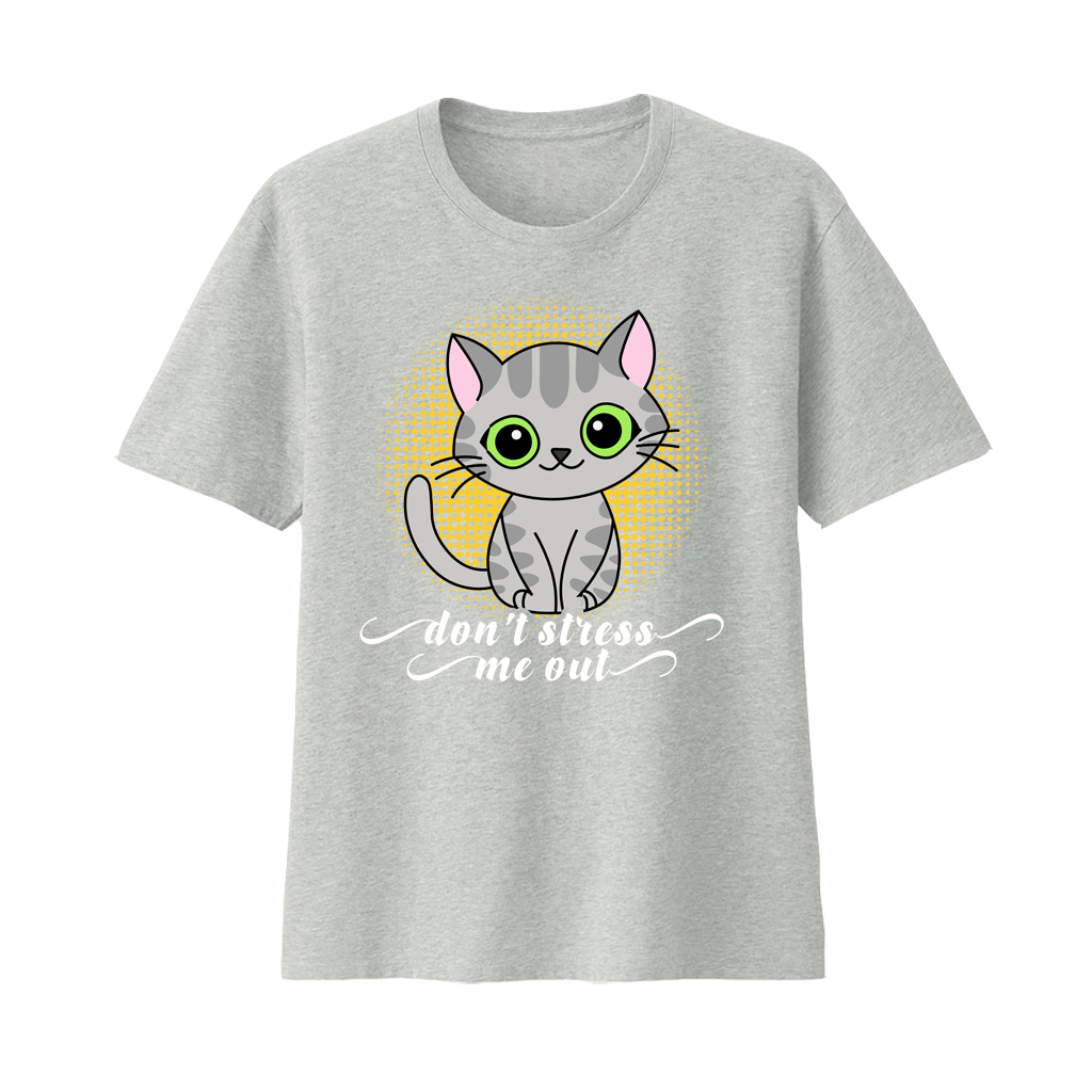 Áo thun Unisex Bosimaz TS116 cổ tròn tay lỡ phom rộng in hình mèo, thun POLY, vải đẹp dày, thoáng mát không xù lông.