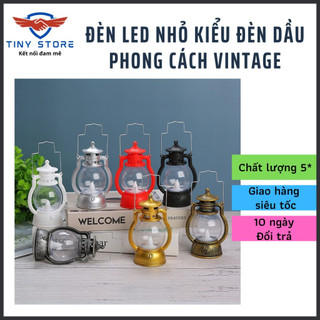 Đèn led nhỏ kiểu đèn dầu, đèn ngủ vintage trang trí homestay