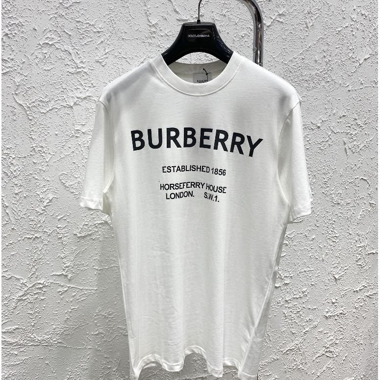 Áo thun bbr áo chữ Burberry Love đen trắng Áo Đại Bàng cổ tròn nam nữ unisex