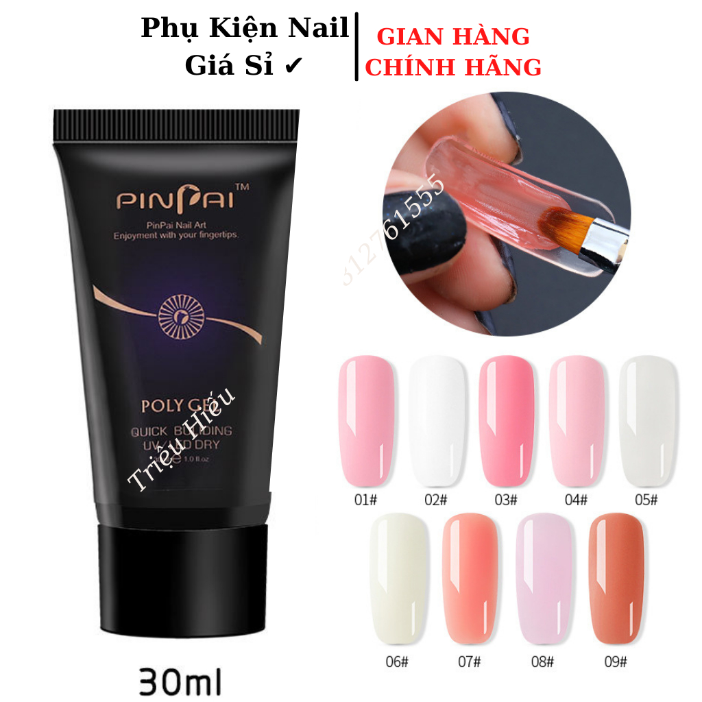 Gel gôm PoLy chính hãng - Gel nối móng úp nhanh, bền đẹp tuýp 30ml