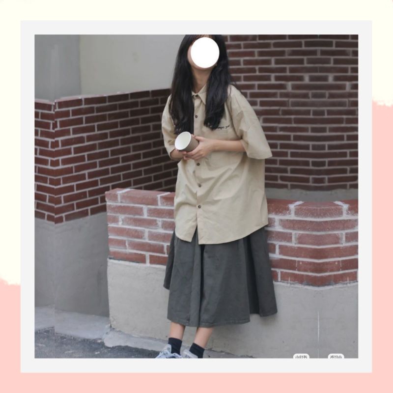 Chân váy dài hàn quốc ulzzang dáng xoè bigsize cho người mập màu xám tôn da,chân váy dài qua gối phong cách hàn quốc 12