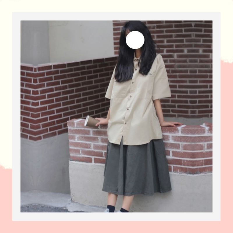 Chân váy dài hàn quốc ulzzang dáng xoè bigsize cho người mập màu xám tôn da,chân váy dài qua gối phong cách hàn quốc 12