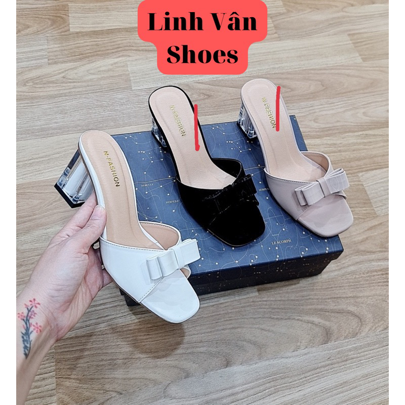 Guốc cao gót 5cm quai phối nơ LV046