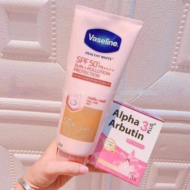 Arbutin , viên kích trắng alpha arbutin 3 plus thái lan vỉ 10 viên