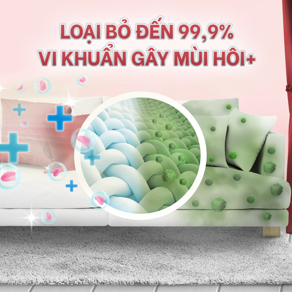 Xịt thơm vải , xịt vải Downy khử mùi và chống khuẩn 99,9% chai 370ml