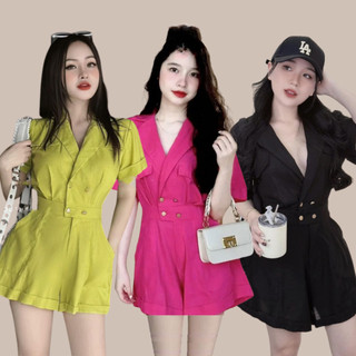 Bộ jum nữ chất kaki cổ vest có 4 mầu
