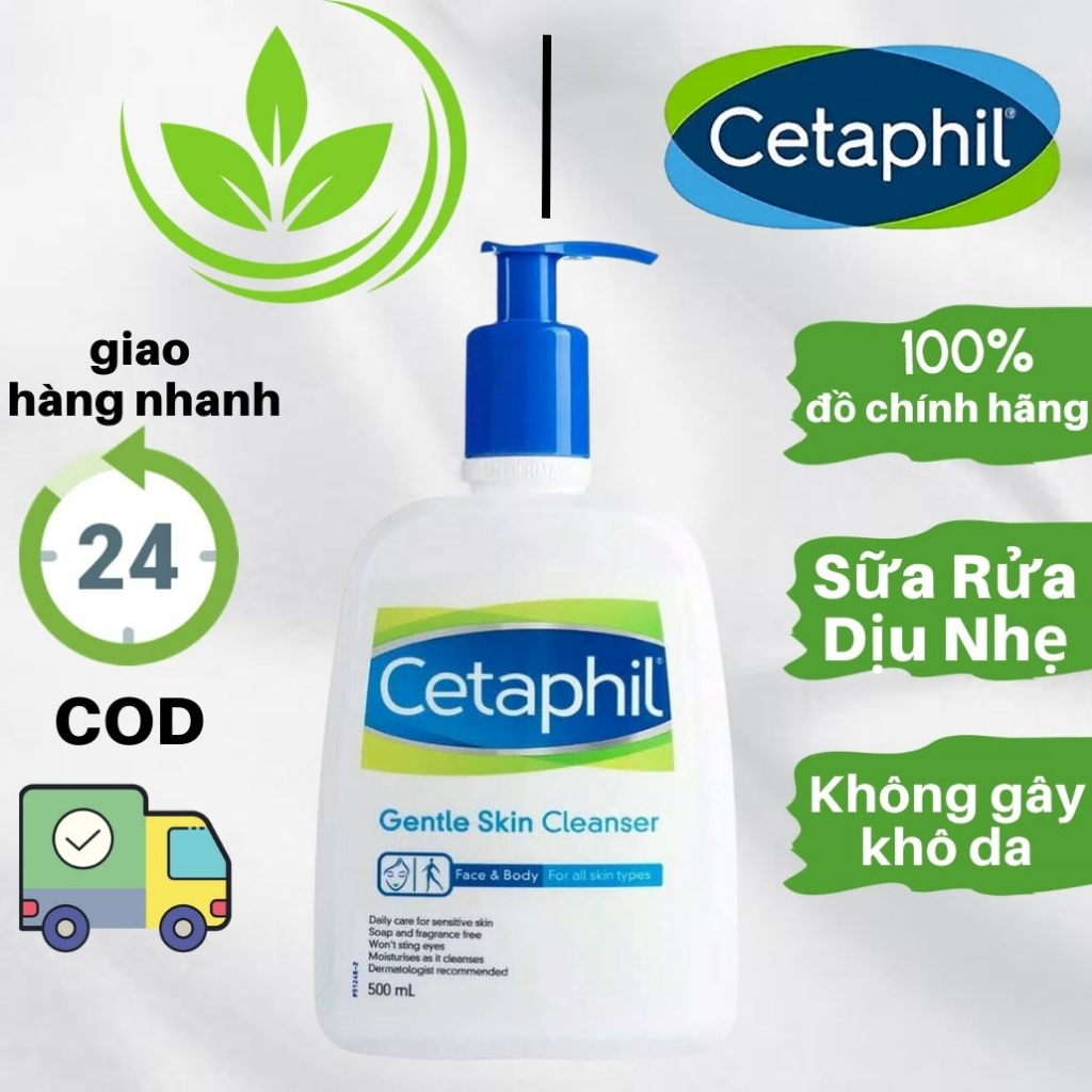sữa rửa mặt dịu nhẹ cetaphil gentle skin cleanser 500ml Lành Tính Không Tạo Bọt