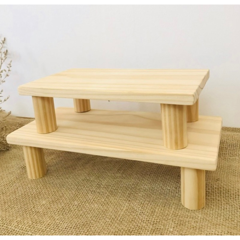Ghế kê chân văn phòng, trang trí, gỗ tự nhiên, 2 kích thước