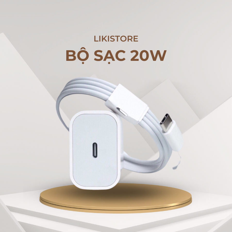 Bộ Củ Cáp Sạc Nhanh 20W chính hãng SD-C15 sạc ổn định an toàn cho điện thoại ip 6 đến 13 pro max