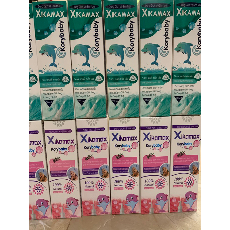 xịt muối cá heo, Nước muối biển sâu giúp vệ sinh, rửa sạch mui~ cho bé.Màu ngẫu nhiên