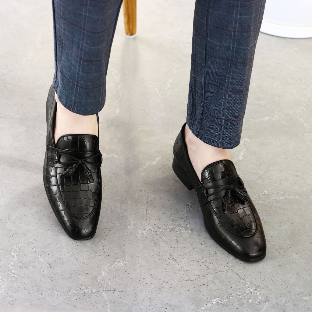 Giày Lười Nam Công Sở XOĂN SHOP Phong Cách Hàn Quốc Da Thật Nappa Có Chuông Mã G071