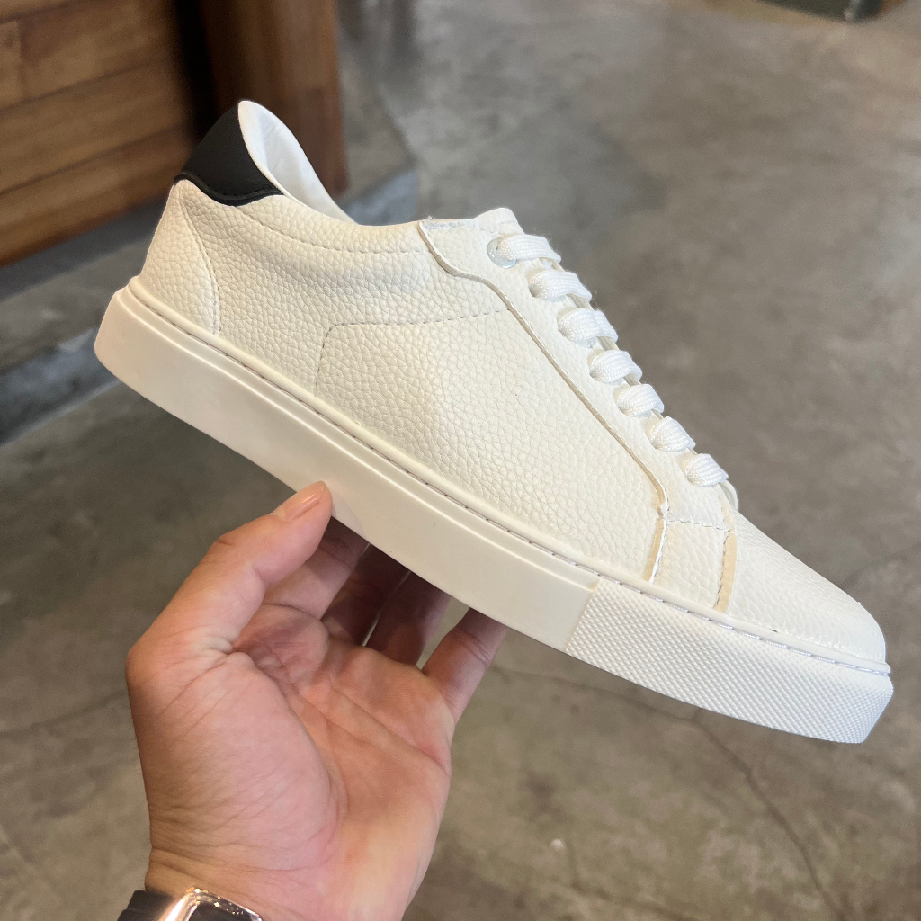 Giày thể thao nam, giày nam sneaker trắng gót đen, thể thao đế cao su đúc êm chân đã khâu chỉ chắc chắn mã TT03