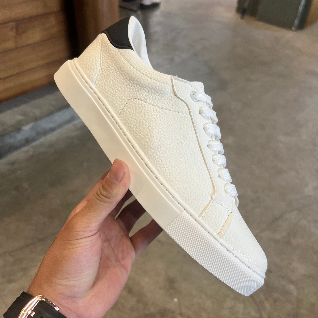 Giày thể thao nam, giày nam sneaker trắng gót đen, thể thao đế cao su đúc êm chân đã khâu chỉ chắc chắn mã TT03